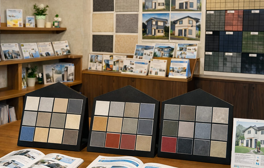 体感できる色見本やサンプルの写真